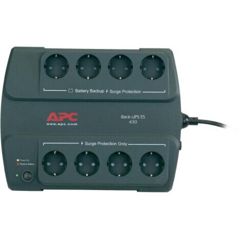 UPS APC Back-UPS ES stand-by 400VA  240W 8 conectori Schuko CEE7 ,optional extindere garantie cu 13